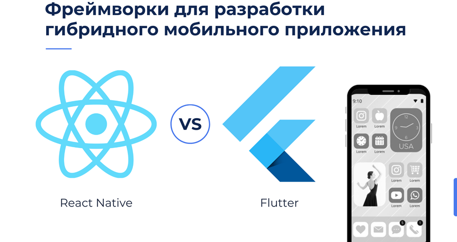 Технологии для разработки гибридного мобильного приложения. Фреймворки React Native и Flutter / Adm